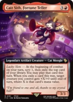 Cait Sith, Fortune Teller (foil) (extended art) - Final Fantasy Commander Varianten