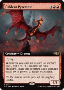 Caldera Pyremaw (extended art) - Tarkir: Dragonstorm Commander Varianten