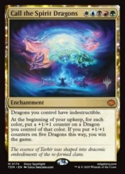 Call the Spirit Dragons (foil) - Tarkir: Dragonstorm Planeswalker Stamped