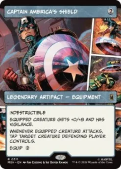 Captain America's Shield (#311) (foil) (borderless) - Marvel Super Heroes Varianten