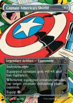 Captain America's Shield (#317) (foil) (borderless) - Marvel Super Heroes Varianten