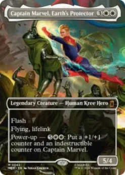 Captain Marvel, Earth's Protector (#342) (foil) (borderless) - Marvel Super Heroes Varianten