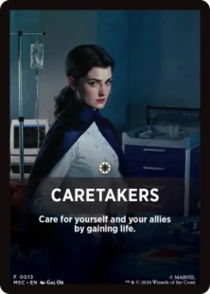 Caretakers front card - Marvel Super Heroes Commander
