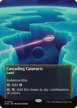 Cascading Cataracts (#50) (foil) (borderless) - Edge of Eternities Stellar Sights
