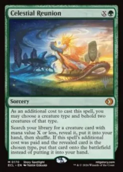 Celestial Reunion (foil) - Lorwyn Eclipsed Planeswalker Stamped