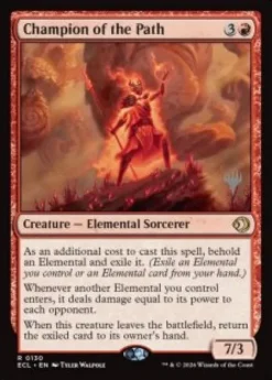 Champion of the Path (foil) - Lorwyn Eclipsed Planeswalker Stamped