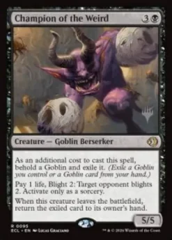 Champion of the Weird (foil) - Lorwyn Eclipsed Planeswalker Stamped