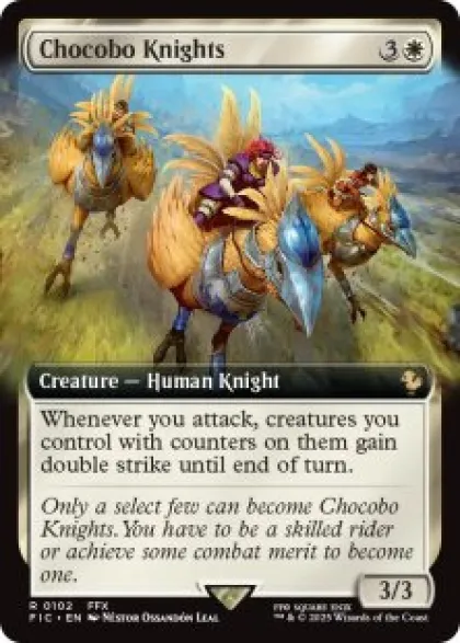 Chocobo Knights (extended art) - Final Fantasy Commander Varianten