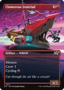 Clamorous Ironclad (foil) (borderless) - Aetherdrift Varianten