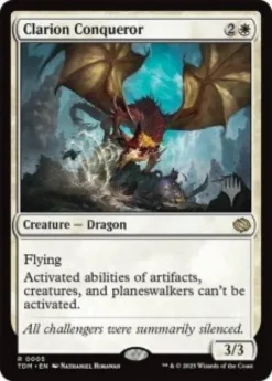 Clarion Conqueror (foil) - Tarkir: Dragonstorm Planeswalker Stamped