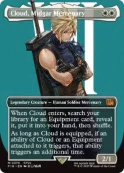 Cloud, Midgar Mercenary (#375) (foil) (borderless) - Final Fantasy Varianten
