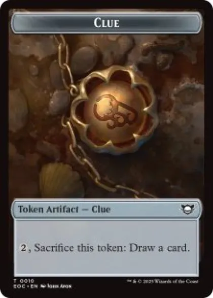 Clue token (foil) - Edge of Eternities Commander