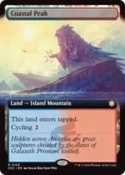 Coastal Peak (extended art) - Secrets of Strixhaven Commander Varianten