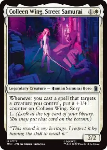 Colleen Wing, Street Samurai (foil) - Marvel Super Heroes