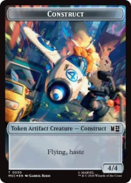 Construct token (#30) (surge foil) (4/4) - Marvel Super Heroes Commander