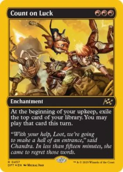 Count on Luck (#457) (first-place foil) - Aetherdrift First-Place Box Toppers