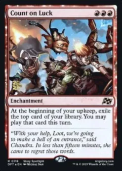 Count on Luck (foil) - Aetherdrift Prerelease Promo's