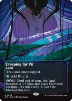 Creeping Tar Pit (#54) (foil) (borderless) - Edge of Eternities Stellar Sights