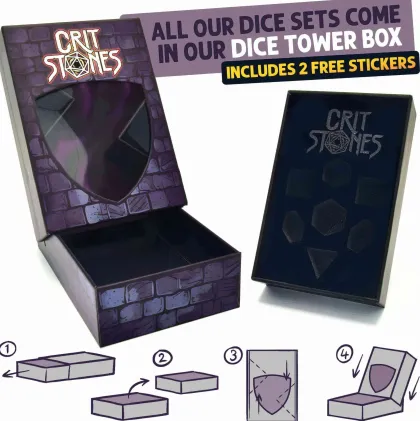 CritStones - Dice Set: Water Dragon's Gaze Floating Eye (7-delig)