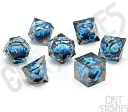 CritStones - Dice Set: Water Dragon's Gaze Floating Eye (7-delig)