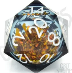 CritStones - Liquid Core Dice D20: King Midas (1-delig)