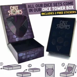CritStones - Liquid Core Dice Set: Orbital Tide - Silver Ink (7-delig)
