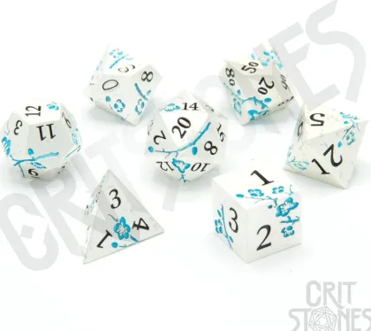 CritStones - Metal Dice Set: Iris Blossom (7-delig)