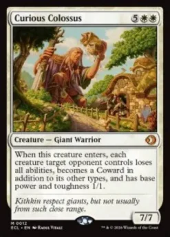 Curious Colossus (foil) - Lorwyn Eclipsed Planeswalker Stamped