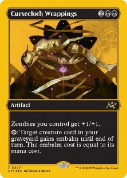 Cursecloth Wrappings (#447) (first-place foil) - Aetherdrift First-Place Box Toppers