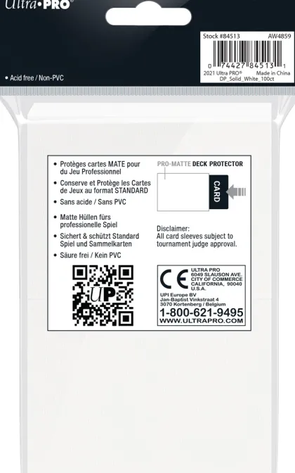 Deck Protectors Matte White (100 stuks)