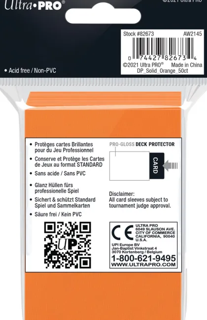 Deck Protectors Solid Orange (50 stuks)