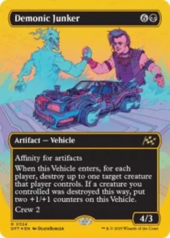 Demonic Junker (#524) (first-place foil) (borderless) - Aetherdrift First-Place Box Toppers
