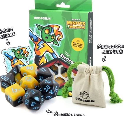 Dice Goblin - Session #1 RPG Dice Set: The Electromancer (8 stuks)