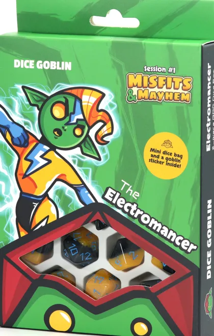 Dice Goblin - Session #1 RPG Dice Set: The Electromancer (8 stuks)