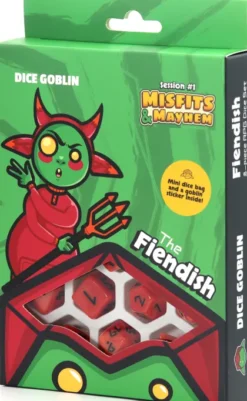 Dice Goblin - Session #1 RPG Dice Set: The Fiendish (8 stuks)