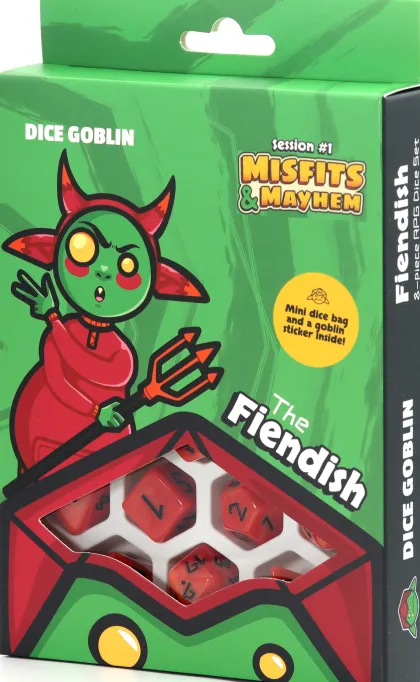 Dice Goblin - Session #1 RPG Dice Set: The Fiendish (8 stuks)