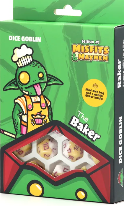 Dice Goblin - Session #1 RPG Dice Set: The Baker (8 stuks)