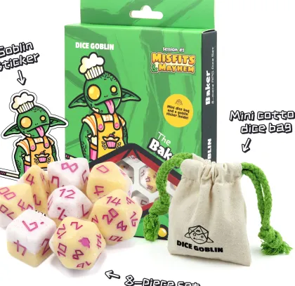 Dice Goblin - Session #1 RPG Dice Set: The Baker (8 stuks)