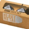 Dice Set D20 Heavy Metal: Chrome (2 stuks)