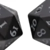 Dice Set D20 Vivid Heavy Metal: Black (2 stuks)