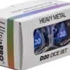Dice Set D20 Vivid Heavy Metal: Blue (2 stuks)