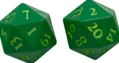 Dice Set D20 Vivid Heavy Metal: Green (2 stuks)