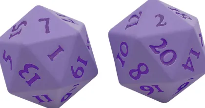 Dice Set D20 Vivid Heavy Metal: Purple (2 stuks)