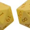 Dice Set D20 Vivid Heavy Metal: Yellow (2 stuks)