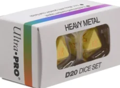 Dice Set D20 Vivid Heavy Metal: Yellow (2 stuks)