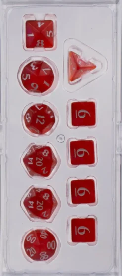 Dice Set Eclipse: Apple Red (11-delig)
