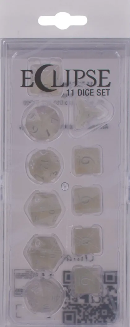 Dice Set Eclipse: Arctic White (11-delig)