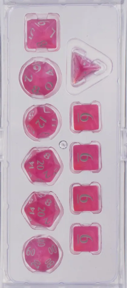 Dice Set Eclipse: Hot Pink (11-delig)