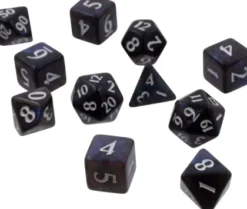 Dice Set Eclipse: Jet Black (11-delig)