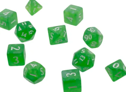 Dice Set Eclipse: Lime Green (11-delig)